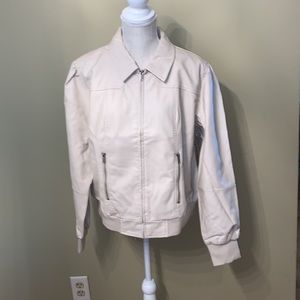 Nine West faux leather aviator jacket